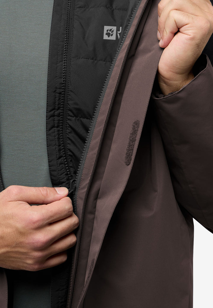 Jack Wolfskin Romberg 3 in 1 Jacket Mens Peat