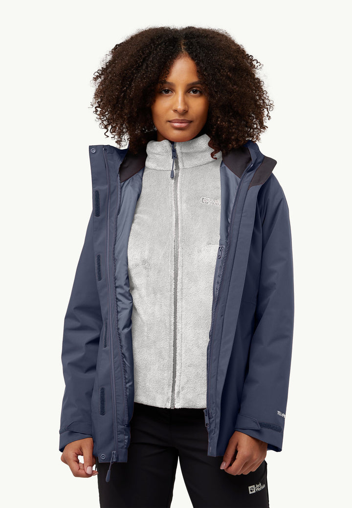 Jack Wolfskin Rotwand 3 in 1 Jacket Womens Graphite