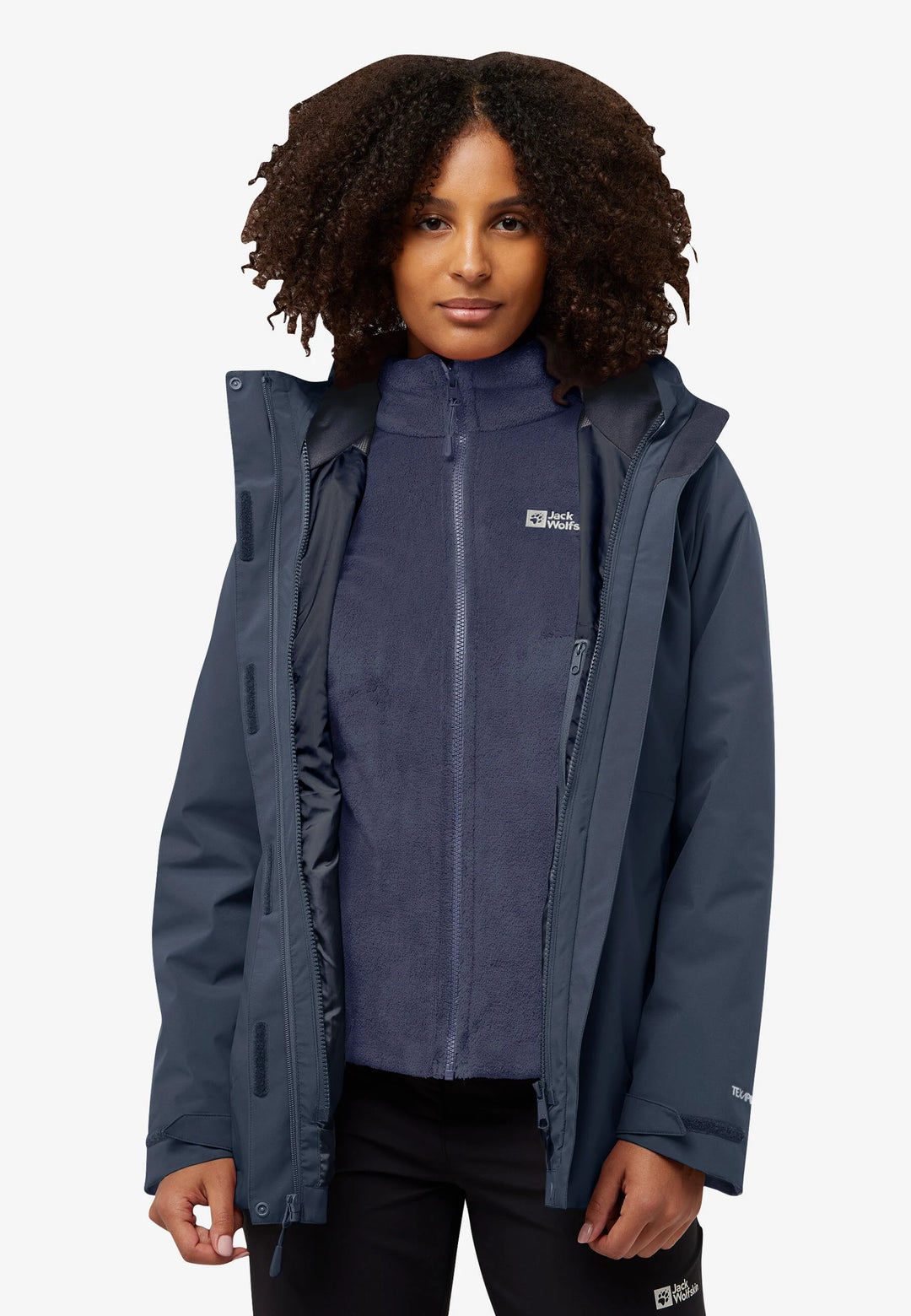 Jack Wolfskin Rotwand 3 in 1 Jacket Womens Midnight Sky