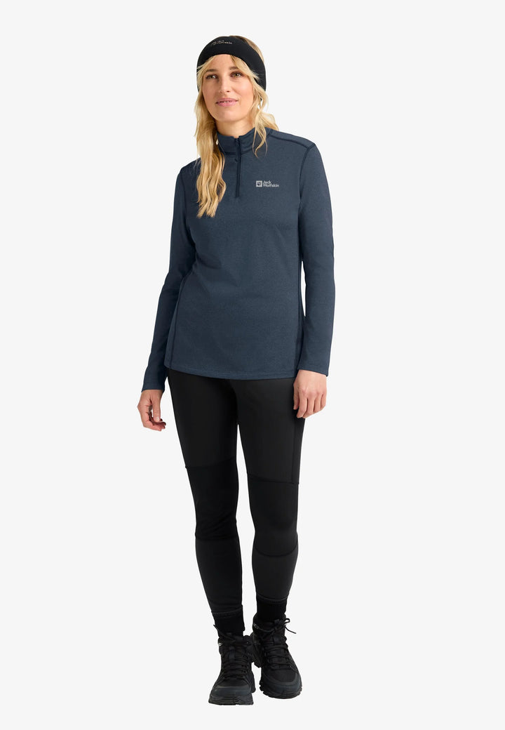 Jack Wolfskin Sky Thermal Half Zip Womens Midnight Sky