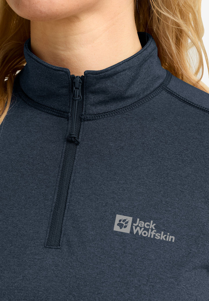 Jack Wolfskin Sky Thermal Half Zip Womens Midnight Sky