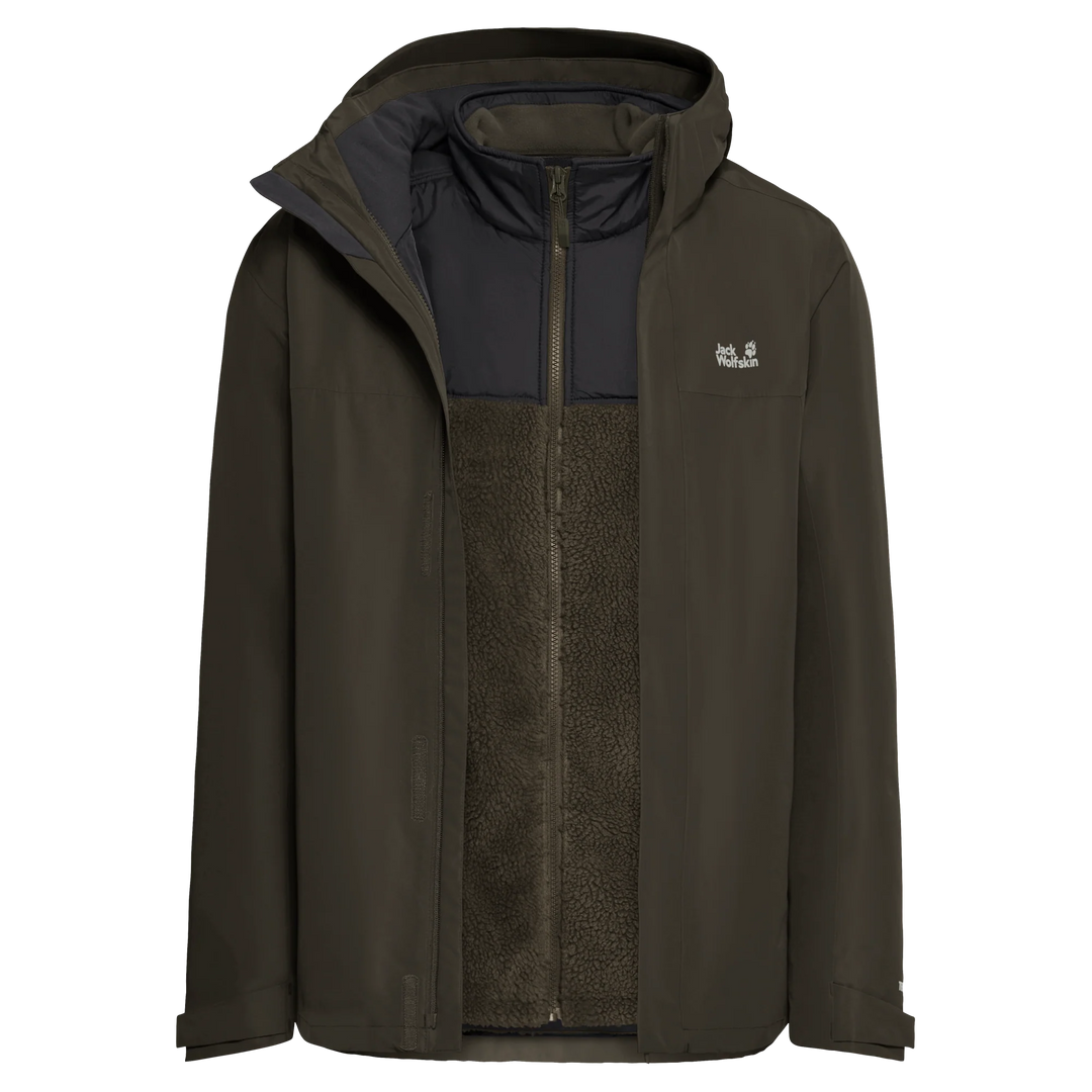 Jack Wolfskin Stonelite 3 in 1 Jacket Men Obsidian Moss