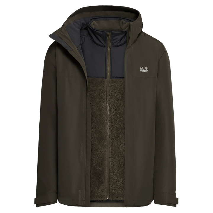 Jack Wolfskin Stonelite 3 in 1 Jacket Men Obsidian Moss