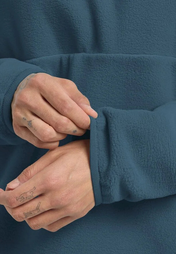 Jack Wolfskin Sumetro Half Zip Fleece Womens Aluminium Blue