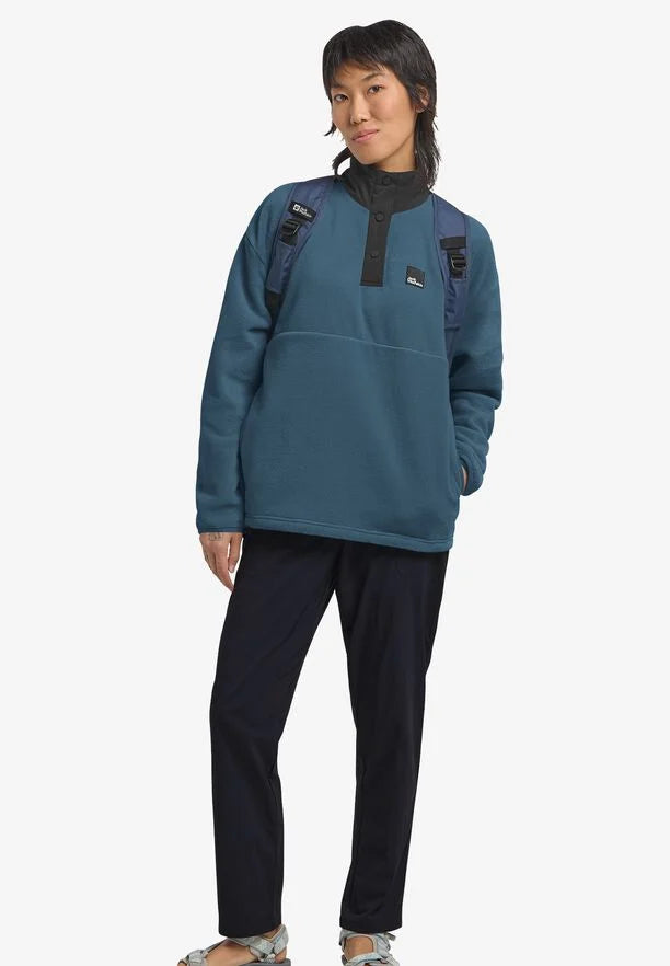 Jack Wolfskin Sumetro Half Zip Fleece Womens Aluminium Blue