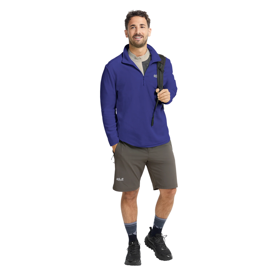 Jack Wolfskin Taunus 100 Half Zip Fleece Mens Glow Ink