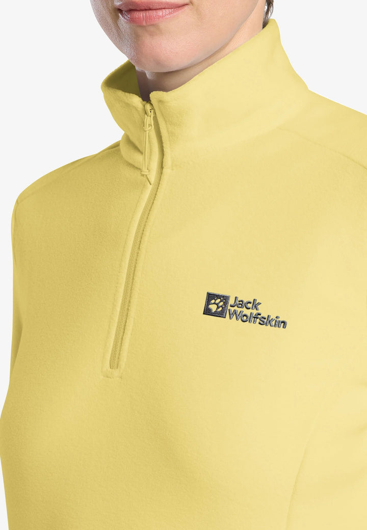 Jack Wolfskin Taunus Half Zip Fleece Womens Lemon Ice