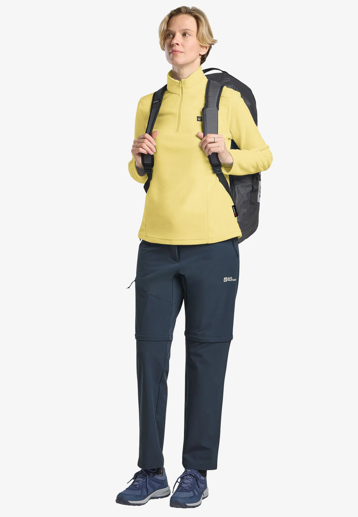 Jack Wolfskin Taunus Half Zip Fleece Womens Lemon Ice