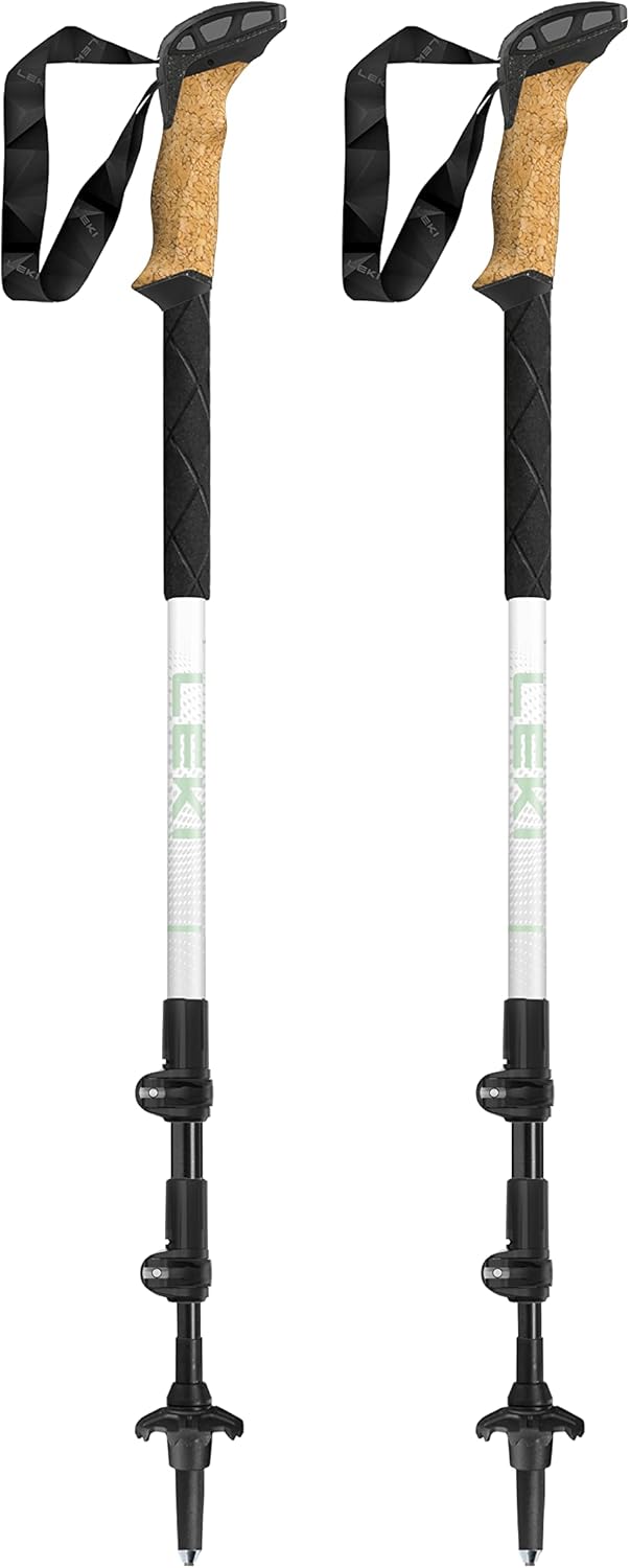 Leki Cressida Cork Lite Walking Poles Pair Womens White