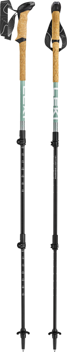 Leki Makalu Lite Compact Trekking Poles Grey Green Silver White