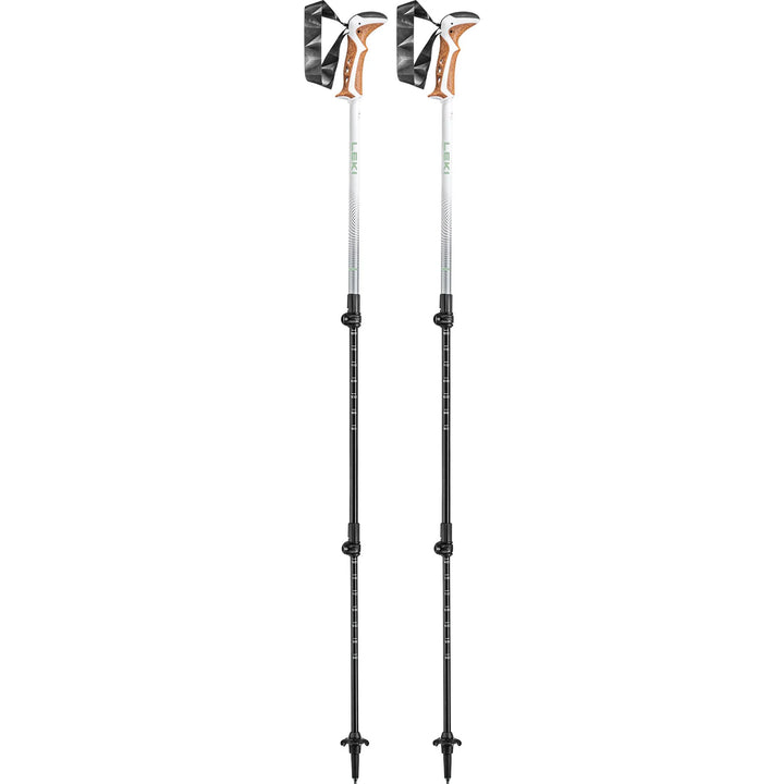 Leki Jannu Walking Pole Pair White Smoke Green Sliver