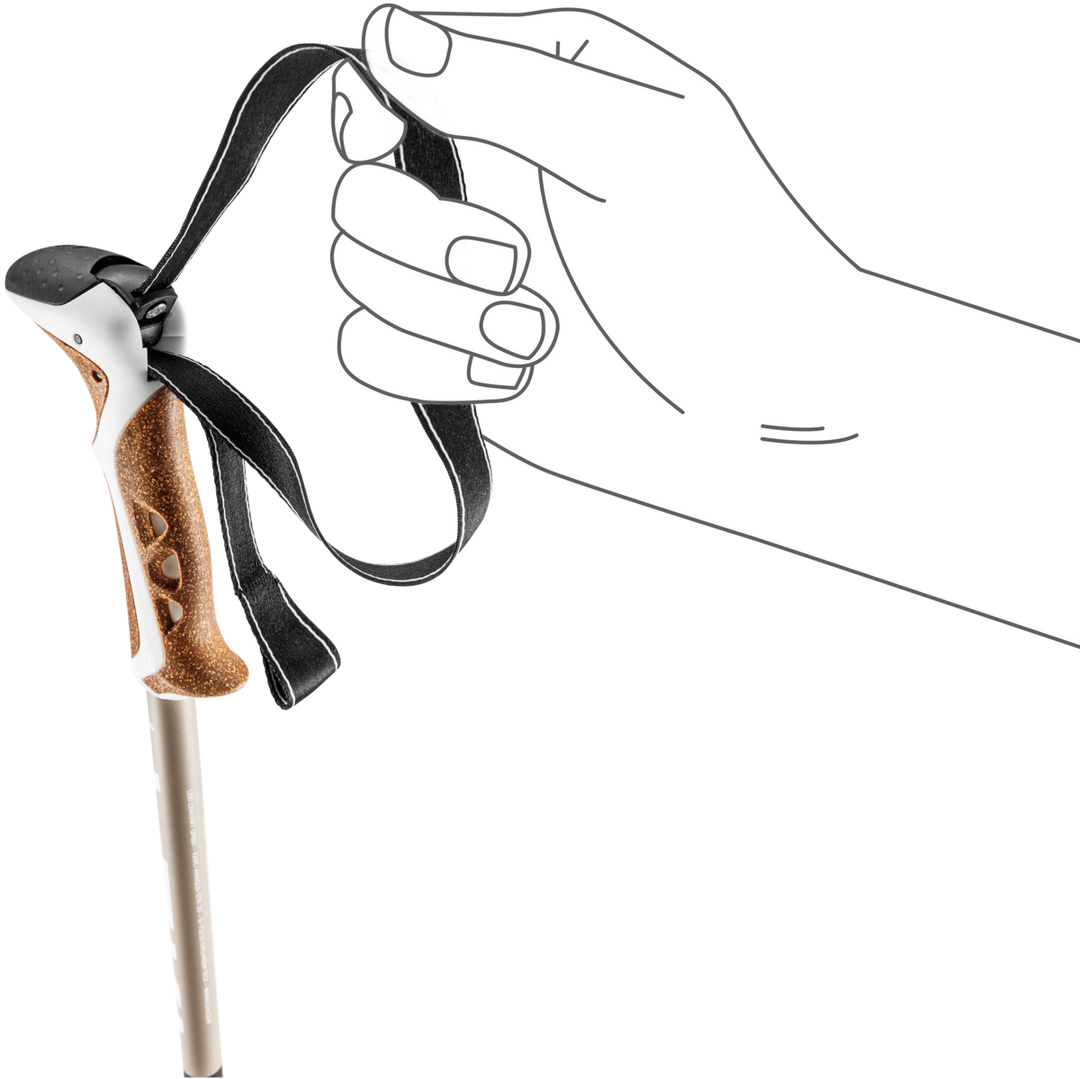 Leki Khumbu Lite Compact Trekking Poles Pale Clay Light Black White