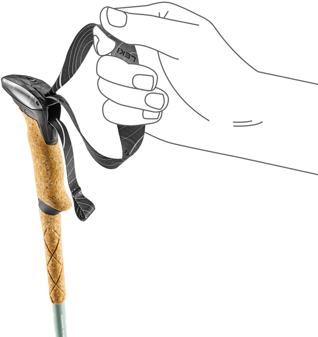 Leki Makalu Lite Compact Trekking Poles Grey Green Silver White