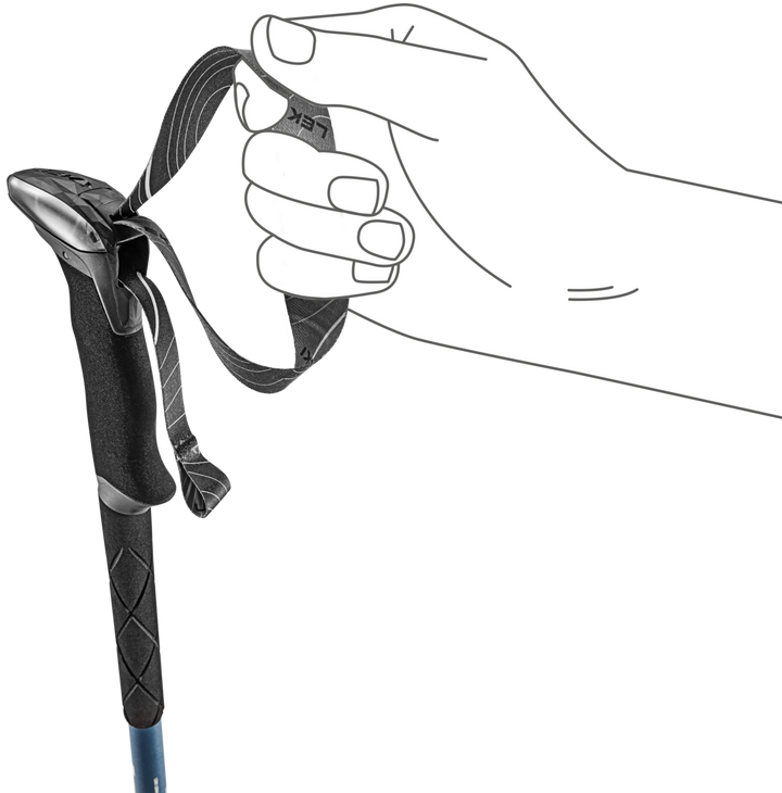 Leki Makalu Trekking Poles Stone Blue Dark Warm Black