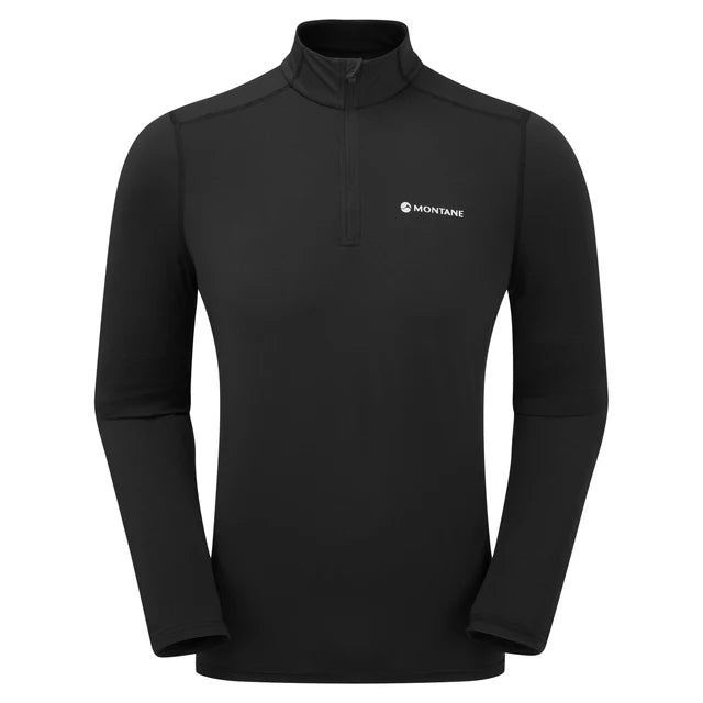 Montane Mens Dart XT Thermal Zip Neck Long Sleeved Top Black