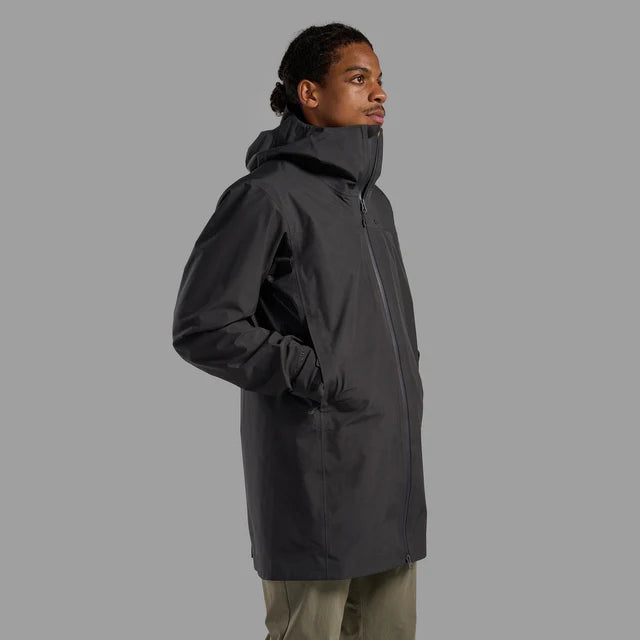 Montane Mens Spirit Long Waterproof Jacket Midnight Grey