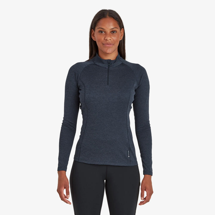 Montane Womens Dart Zip Neck T Shirt Eclipse Blue