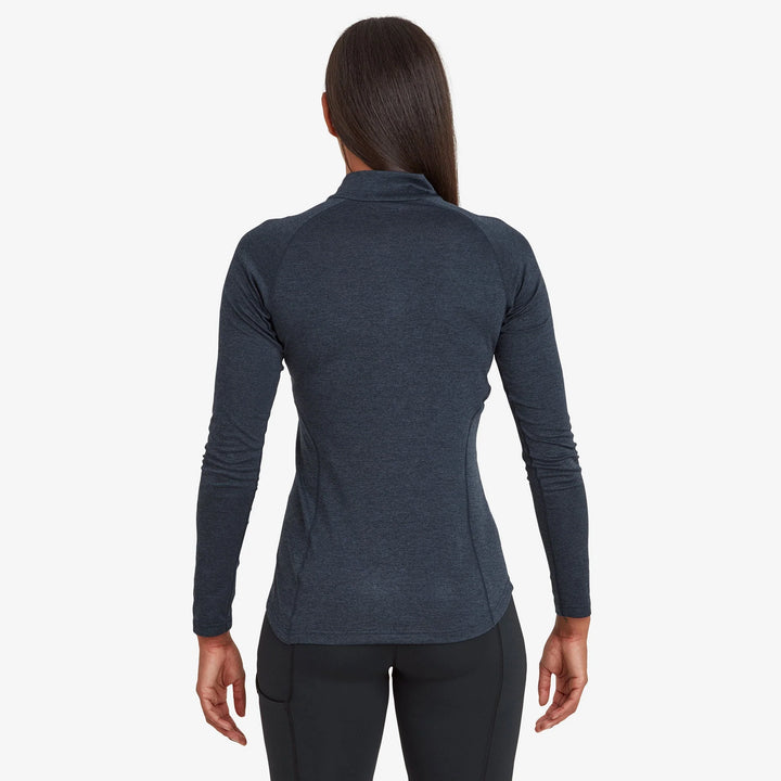 Montane Womens Dart Zip Neck T Shirt Eclipse Blue