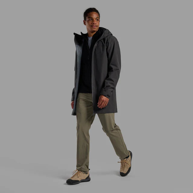 Montane Mens Spirit Long Waterproof Jacket Midnight Grey