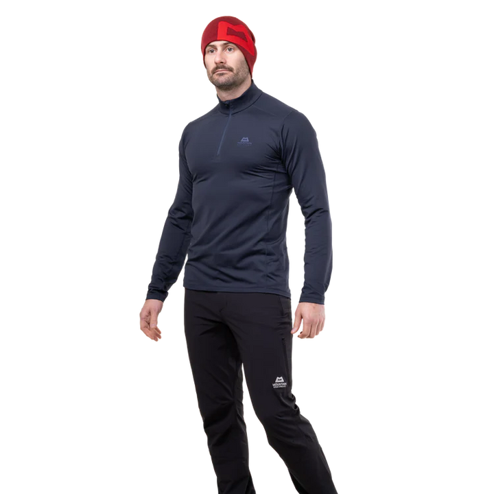 Mountain Equipment Cerrig Mens LS Zip T Cosmos