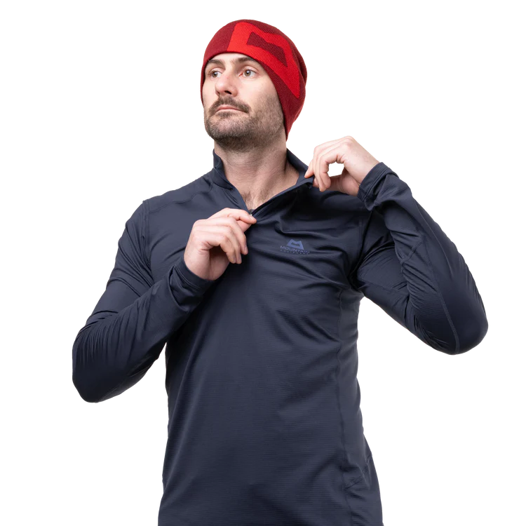 Mountain Equipment Cerrig Mens LS Zip T Cosmos