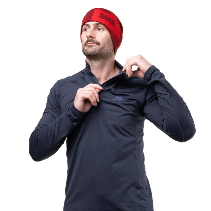 Mountain Equipment Cerrig Mens LS Zip T Cosmos
