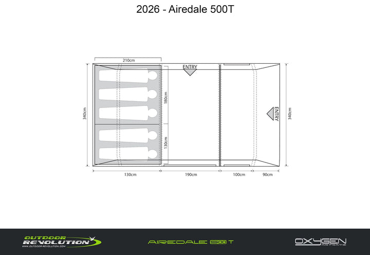 Outdoor Revolution Airedale 500T Air Including Footprint