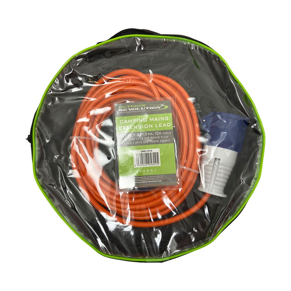 Outdoor Revolution Camping Mains Extension Lead 10m 1.5mm 16A