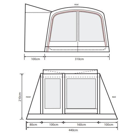 Outdoor Revolution Cayman Air T3 Mid Including Footprint