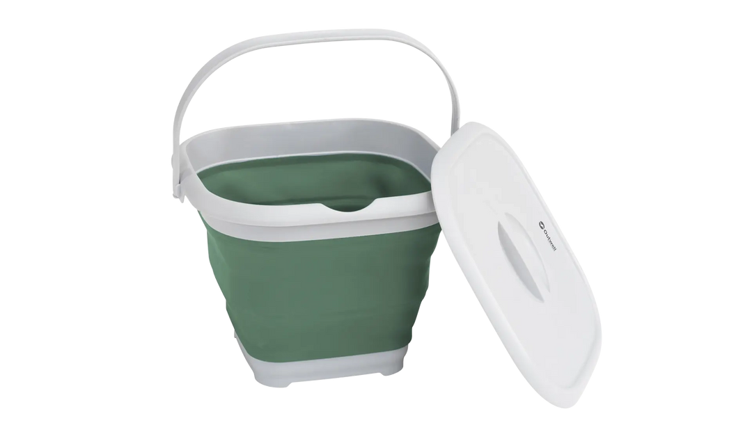 Outwell Collaps Bucket Square With Lid Shadow Green