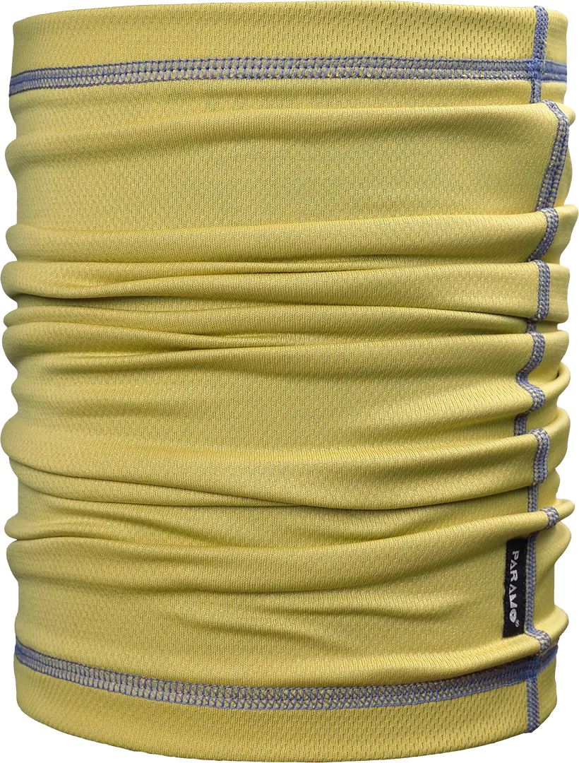 Paramo Cambia Neck Tube Mustard/Indigo Stitching