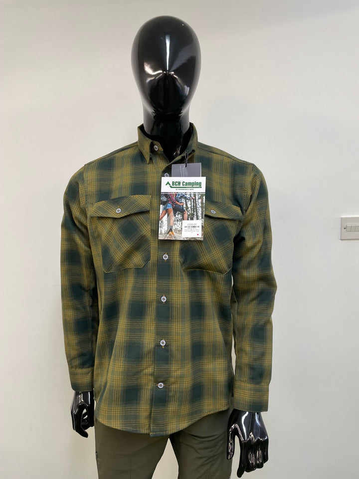 Paramo Katla Shirt Mens Moss Plaid Check