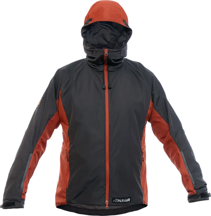 Paramo Caminata Jacket Mens Dark Grey Outback Red