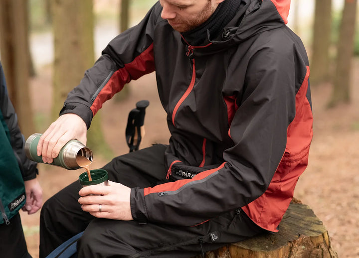 Paramo Caminata Jacket Mens Dark Grey Outback Red