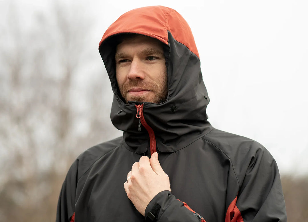 Paramo Caminata Jacket Mens Dark Grey Outback Red