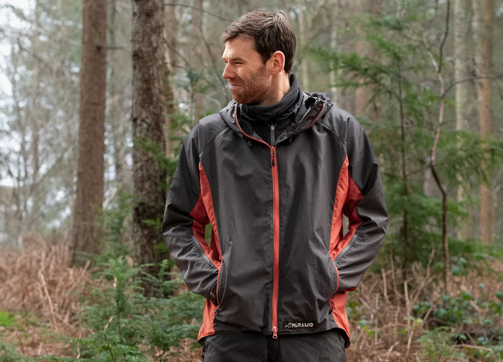 Paramo Caminata Jacket Mens Dark Grey Outback Red