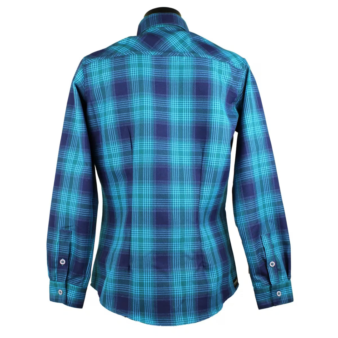 Paramo Katla Shirt Long Sleeve Womens Neon Plaid Check
