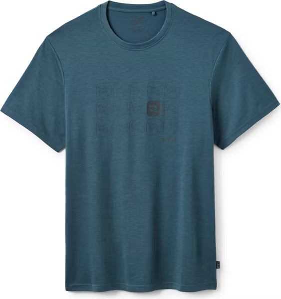 Rab Crimp Repeat Tee Mens Orion Blue