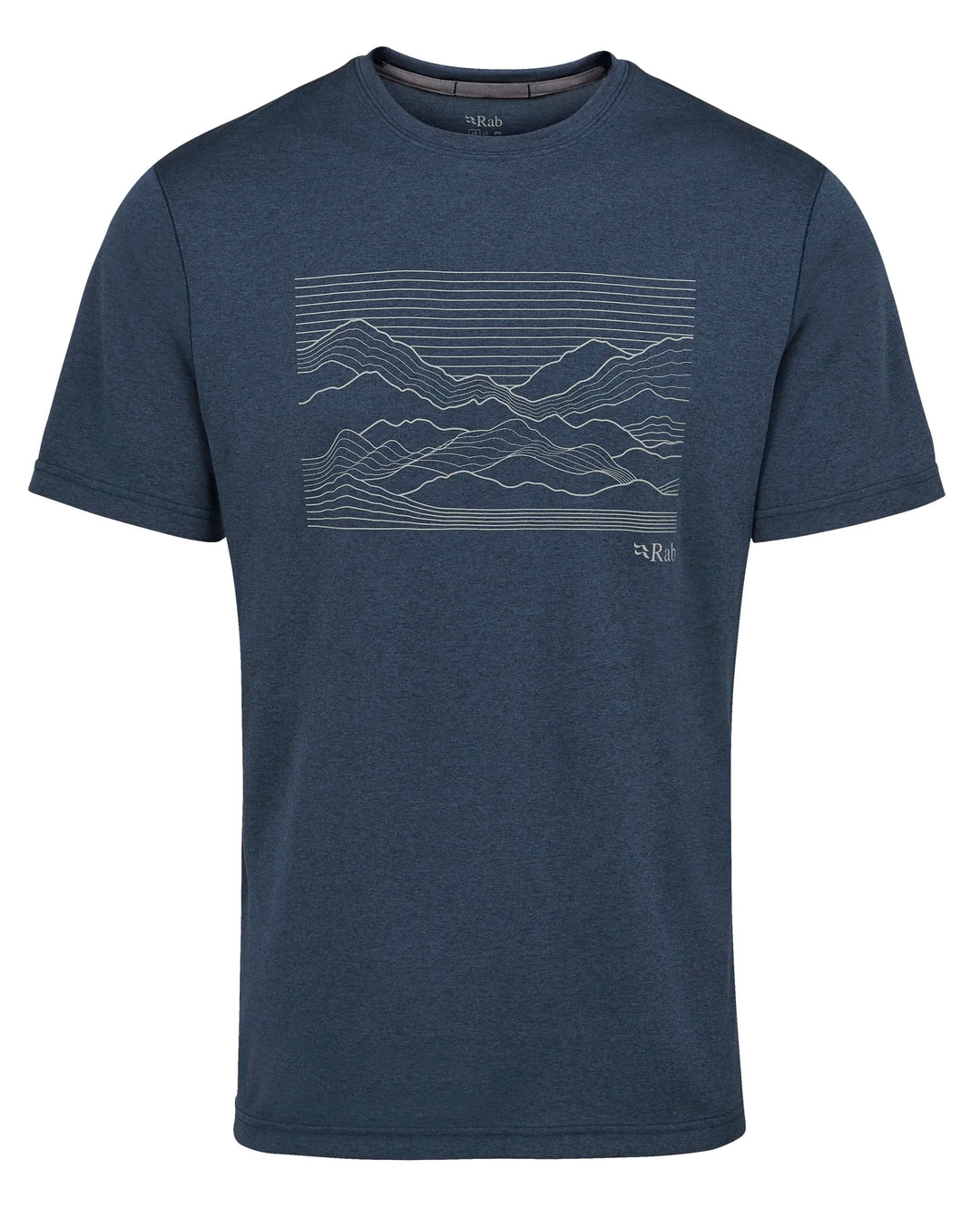 Rab Mantle Outline Tee Mens Tempest Blue