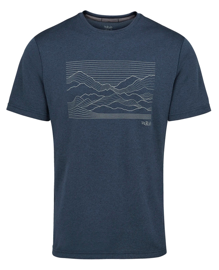 Rab Mantle Outline Tee Mens Tempest Blue