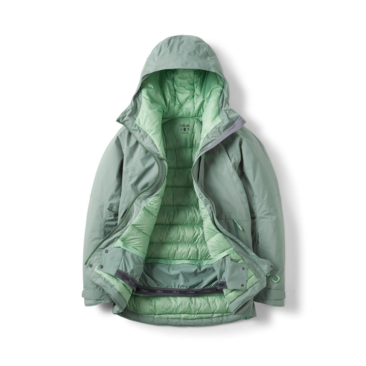 Rab Optical Down Jacket Womens Dark Fig Green