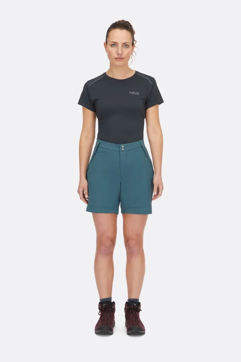Rab Torque Mountain Shorts Womens 6" Inseam Orion Blue