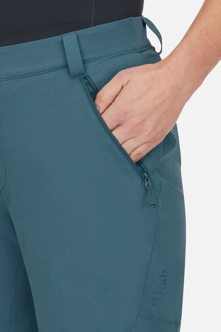 Rab Torque Mountain Shorts Womens 6" Inseam Orion Blue