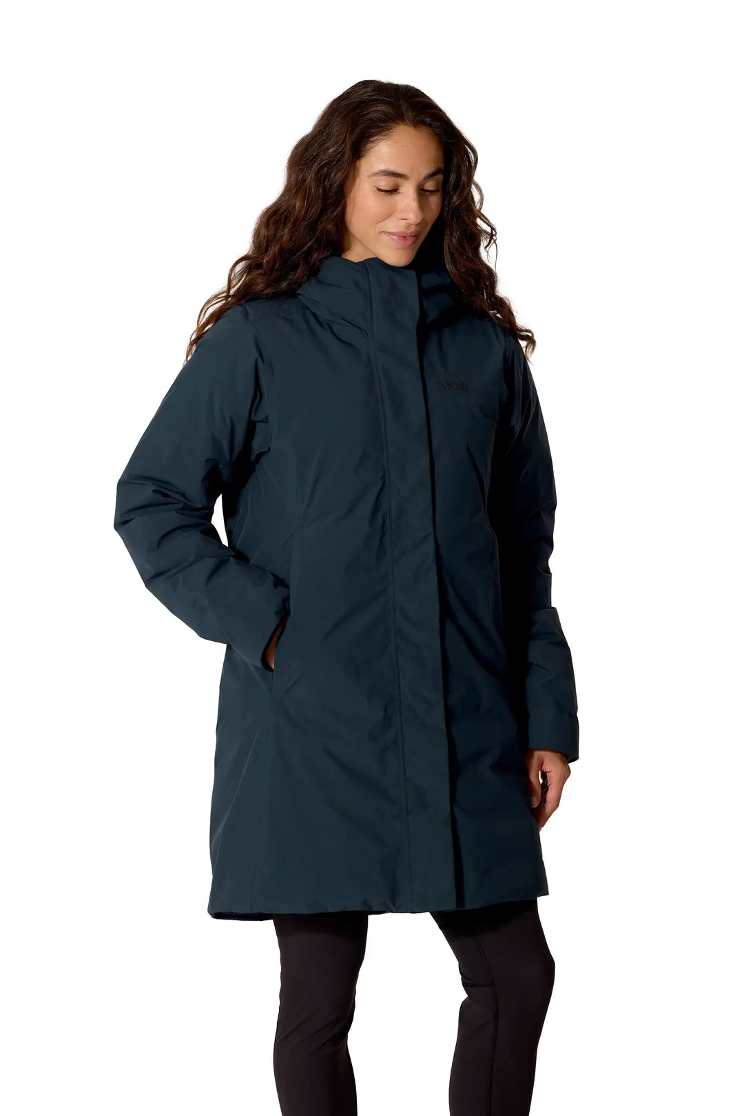 Rab Valiance Parka Down Waterproof Jacket Womens Galaxy Blue