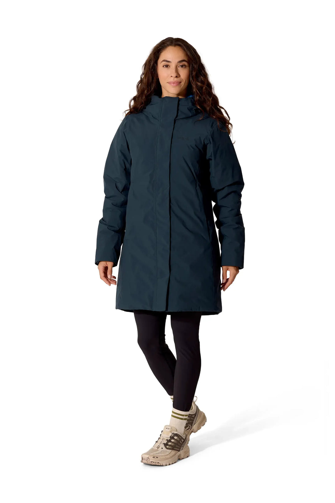 Rab Valiance Parka Down Waterproof Jacket Womens Galaxy Blue