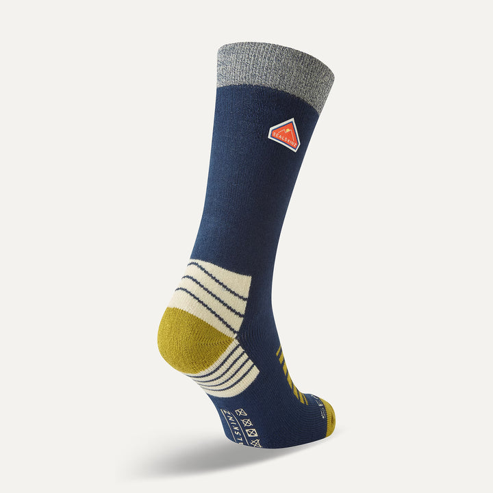 Sealskinz Attlebridge Single Layer Bamboo Mid Length Plain Hiking Sock Navy