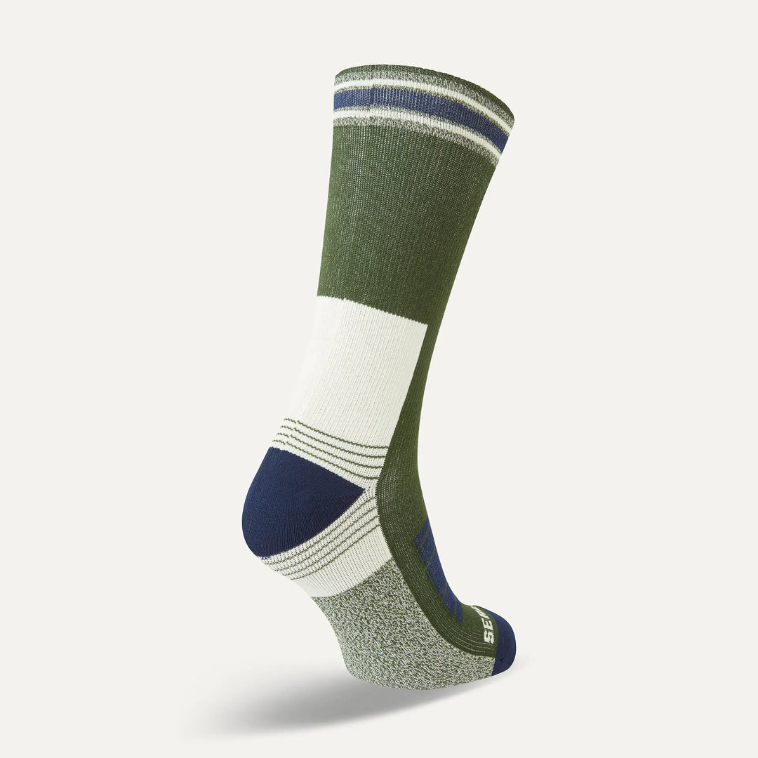 Sealskinz Norwich Waterproof Cold Weather Mid Length Walking Sock Olive