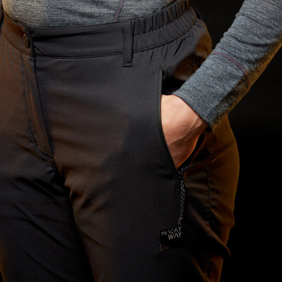 Sprayway Walking Rainpant Womens Short Leg Black