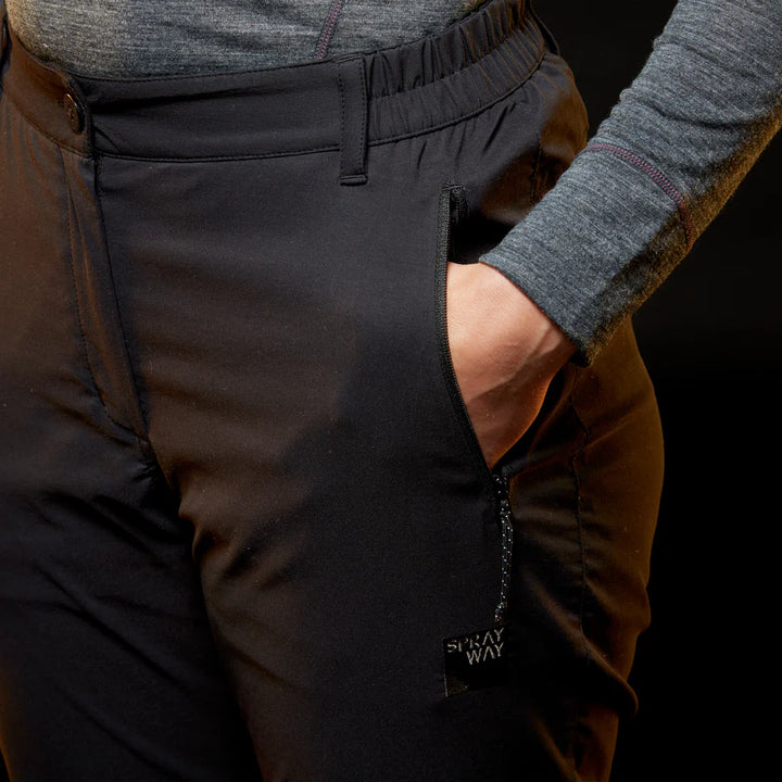 Sprayway Walking Rainpant Womens Short Leg Black