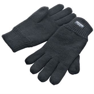 Thinsulate Lined Knitted Gloves One Size Black